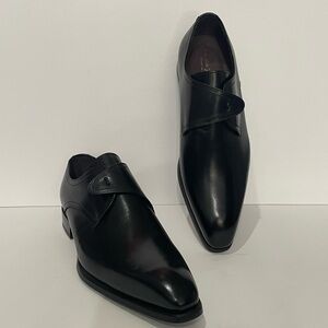 Emilio Franco shoes black Oxford leather calf point toe